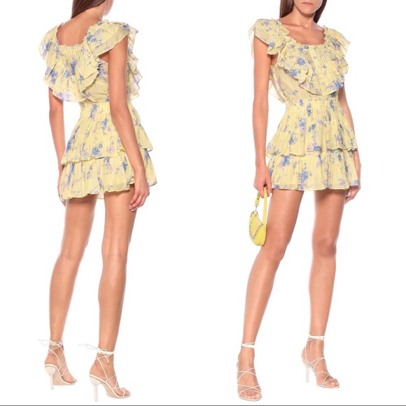 LoveShackFancy Fatima Mini Dress, Sunshine Garden - Picture 9 of 12